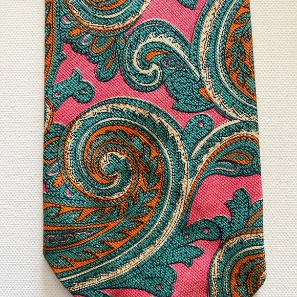 Vintage Paisley Patterned Tie - Multicolor